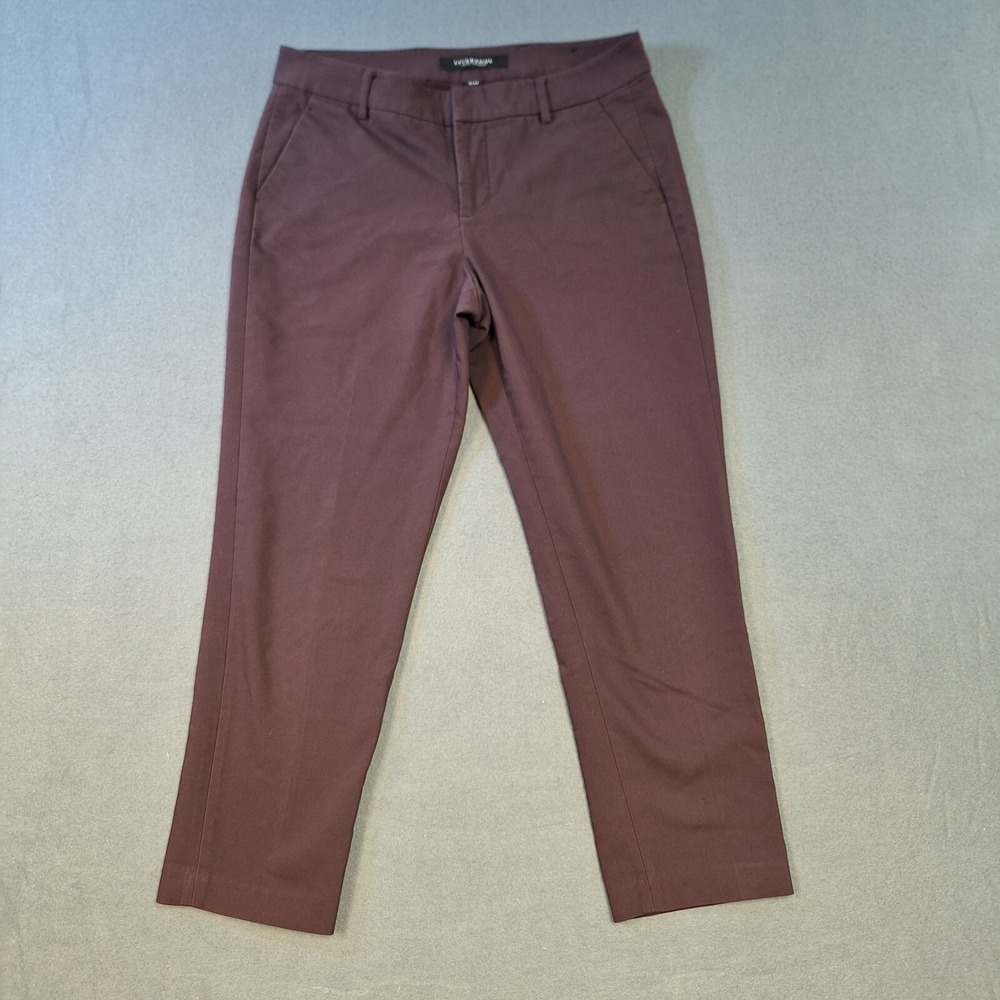 Liverpool Jean Company Casual Crop Pants Stretch Aubergine Women Size 8
